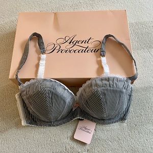 NWT Agent Provocateur Marli Black/White Bra